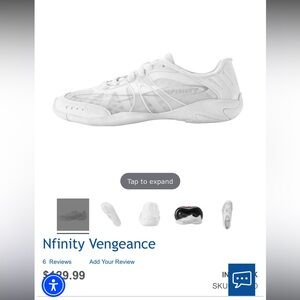 NEW NFINITY Vengeance White Athletic Cheerleading Sneakers
